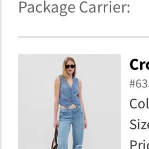 Small Gap cropped denim vest